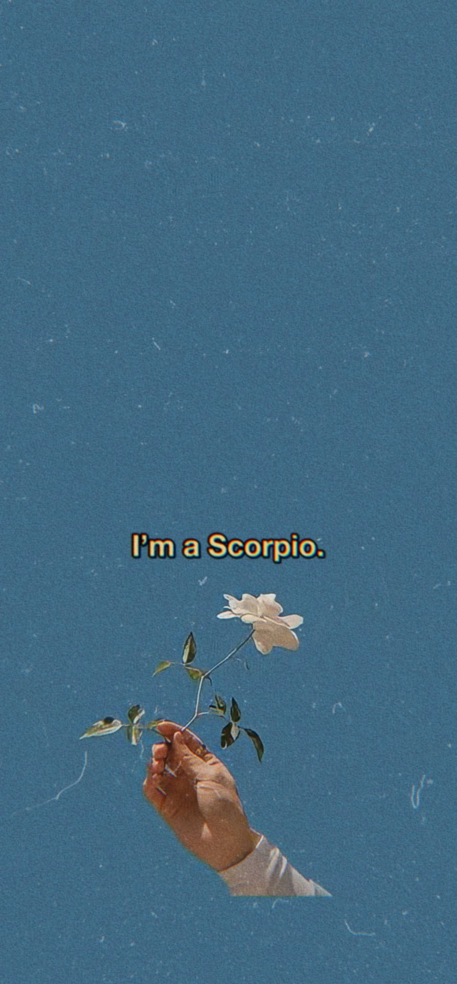 Aesthetic Scorpio wallpaper for phone with a blue background - Blue