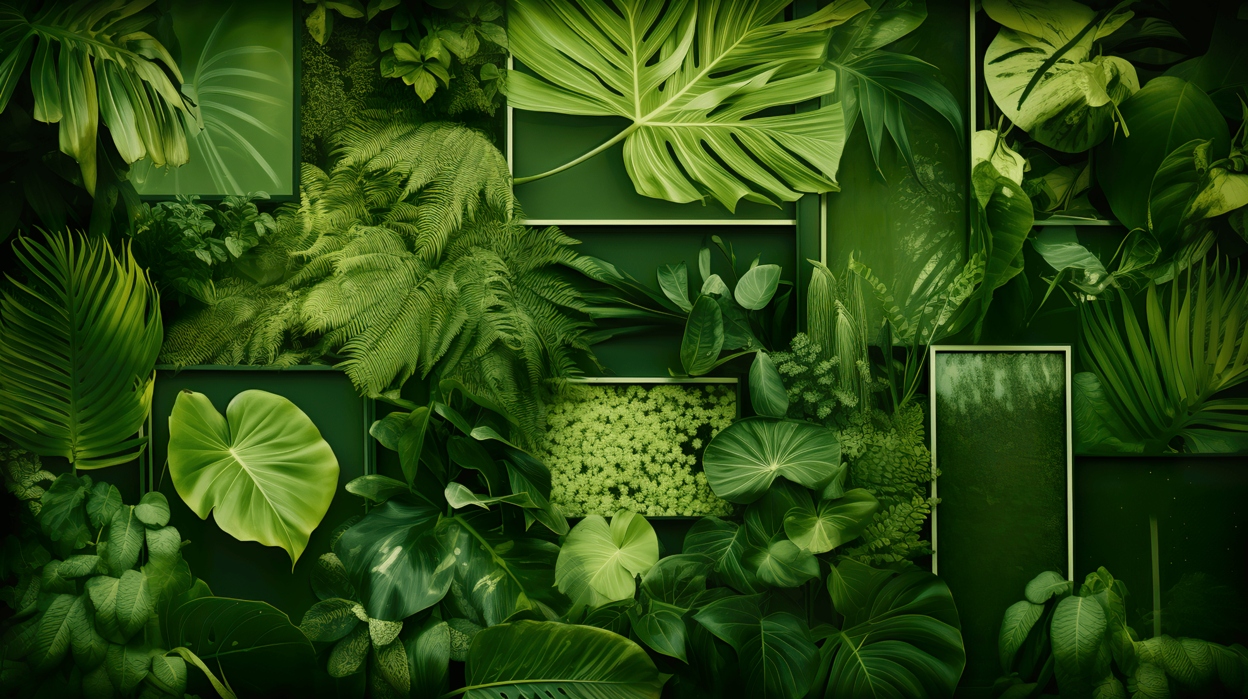 Collage Green Aesthetic HD Wallpaper