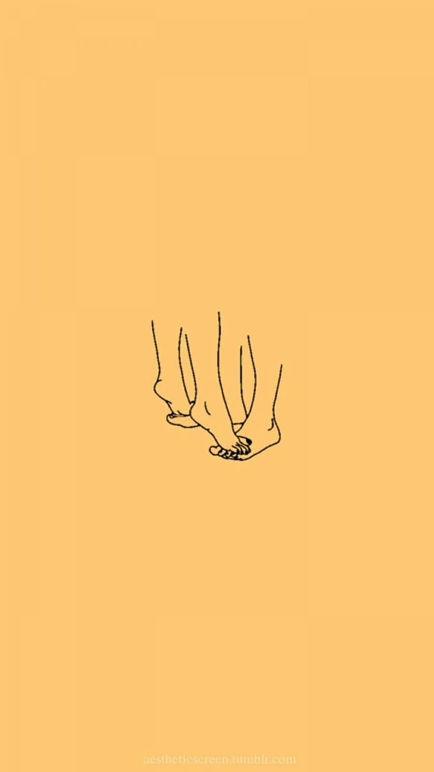 Minimalist aesthetic wallpaper of two hands holding each other - Minimalist
