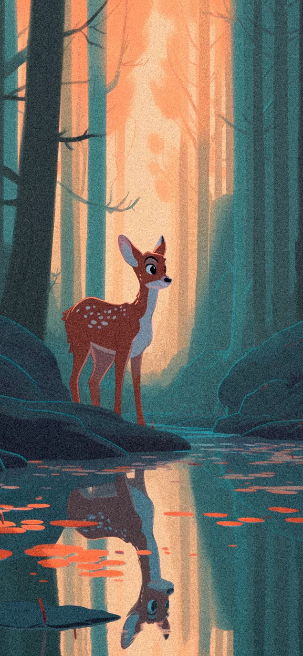 Cute Bambi Disney Aesthetic Wallpaper Cartoon Wallpaper