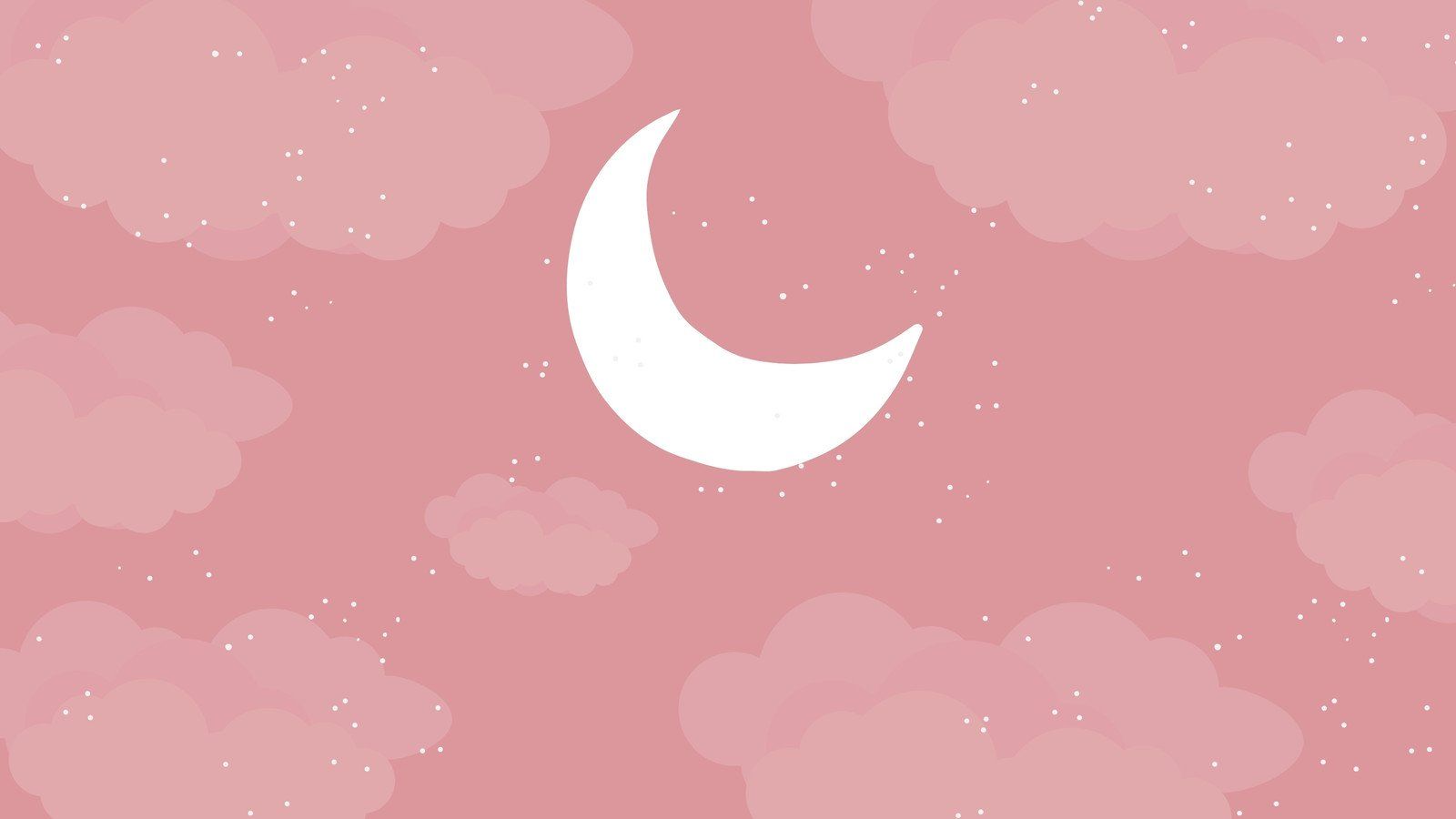 A white crescent moon on a pink background - Desktop, magic, moon, warm, eclipse, YouTube