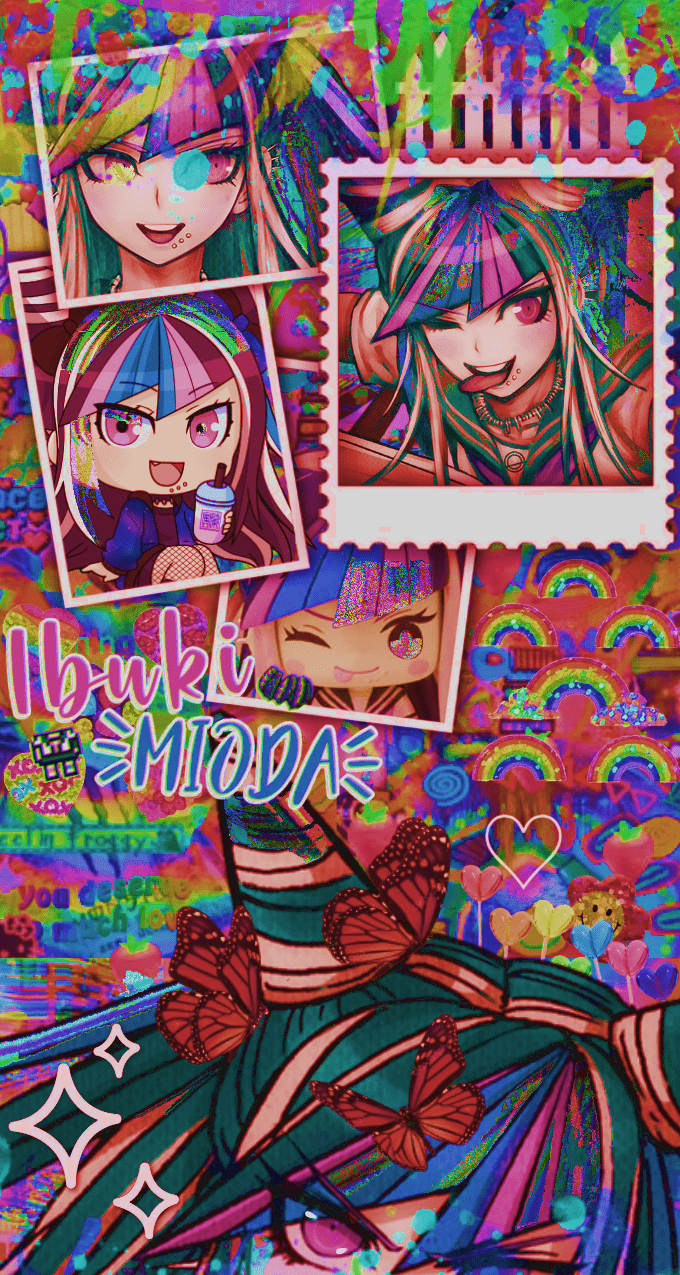 I made a colorful ibuki moda wallpaper for my phone! - Scenecore