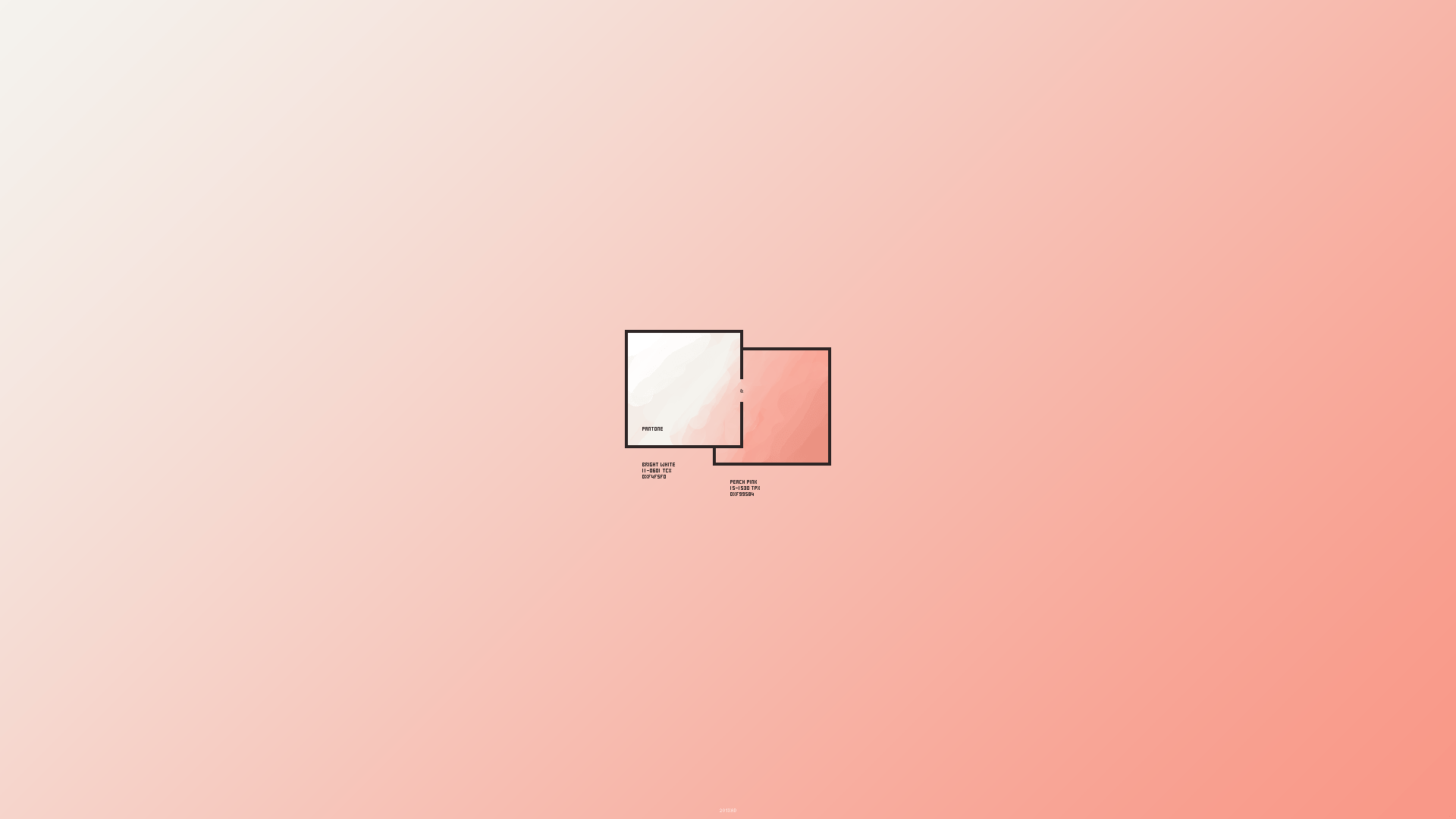 A pink and white gradient background with a square graphic in the center - Minimalist