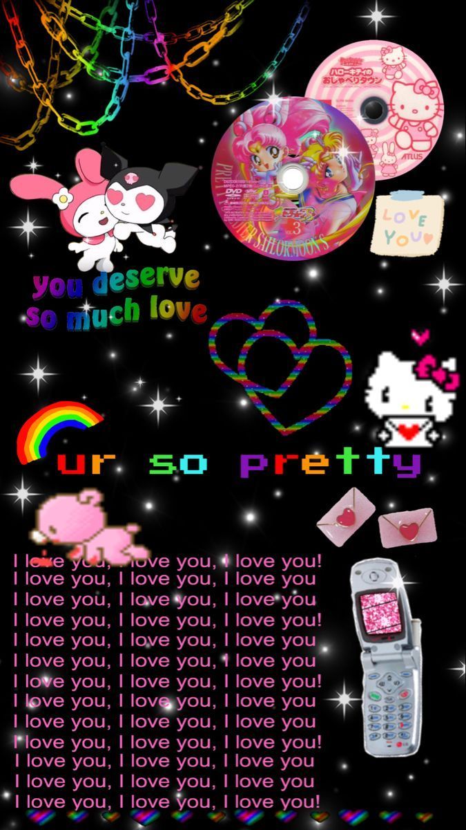 Wallpaper of a phone with the words I love you on it - Scenecore