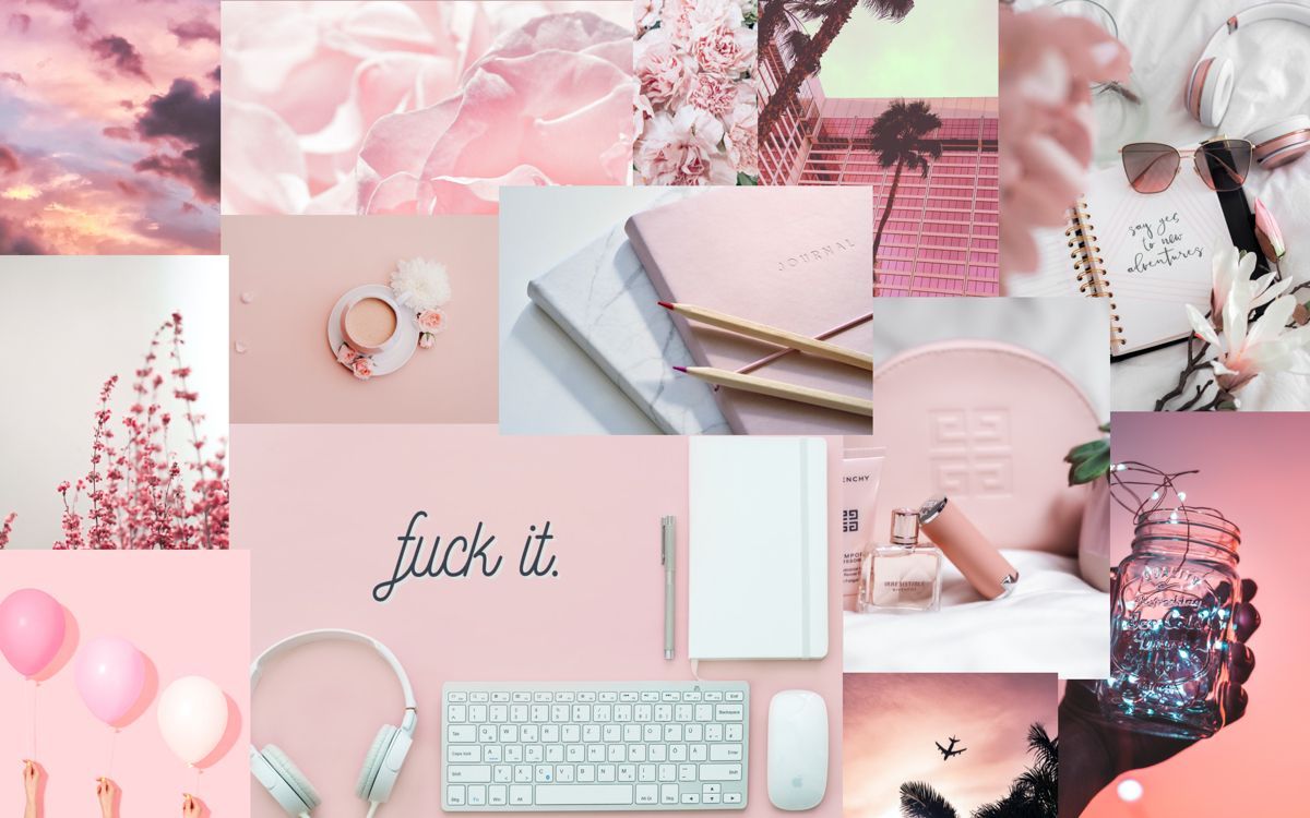 pink aesthetic collage. Pink wallpaper computer, Imac wallpaper, Pink wallpaper laptop