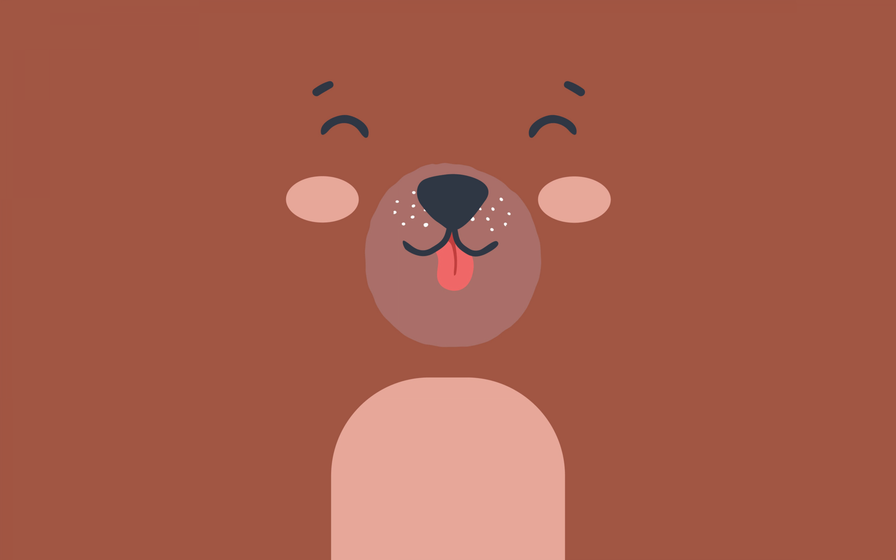 Cute Bear Wallpaper 4K, Brown aesthetic
